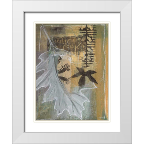 Leaf Luminescence II White Modern Wood Framed Art Print with Double Matting by Bernsen, Leslie