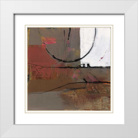 White Resonance I White Modern Wood Framed Art Print with Double Matting by Bernsen, Leslie