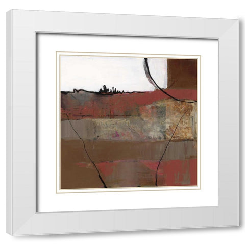 White Resonance II White Modern Wood Framed Art Print with Double Matting by Bernsen, Leslie