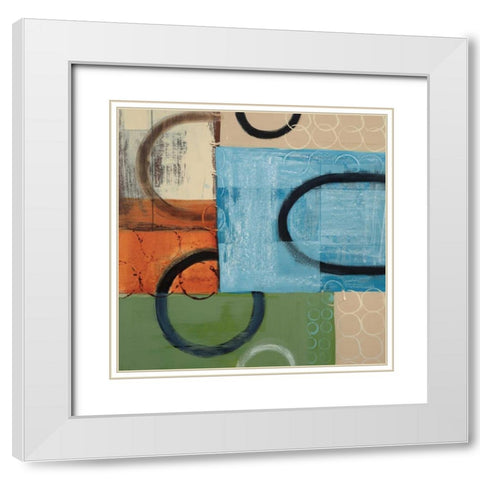 Going in Circles White Modern Wood Framed Art Print with Double Matting by Bernsen, Leslie