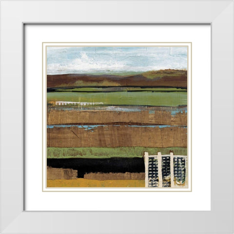 Grazing Range I White Modern Wood Framed Art Print with Double Matting by Bernsen, Leslie