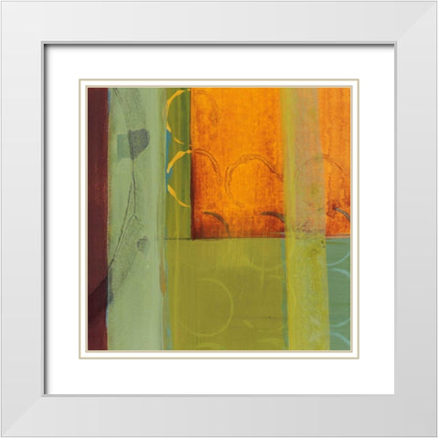 Kaleidoscope Rotations I White Modern Wood Framed Art Print with Double Matting by Bernsen, Leslie