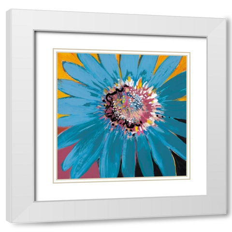Sunshine Flower II White Modern Wood Framed Art Print with Double Matting by Bernsen, Leslie