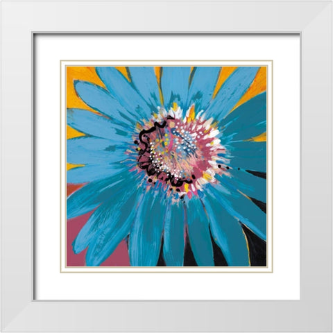 Sunshine Flower II White Modern Wood Framed Art Print with Double Matting by Bernsen, Leslie