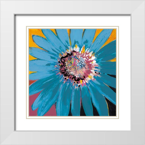 Sunshine Flower II White Modern Wood Framed Art Print with Double Matting by Bernsen, Leslie