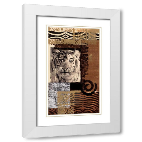 Safari IV White Modern Wood Framed Art Print with Double Matting by Bernsen/Tunick