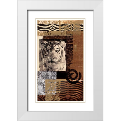Safari IV White Modern Wood Framed Art Print with Double Matting by Bernsen/Tunick