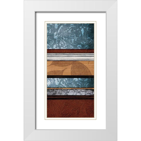 Pillars of Pattern I White Modern Wood Framed Art Print with Double Matting by Blake, W.