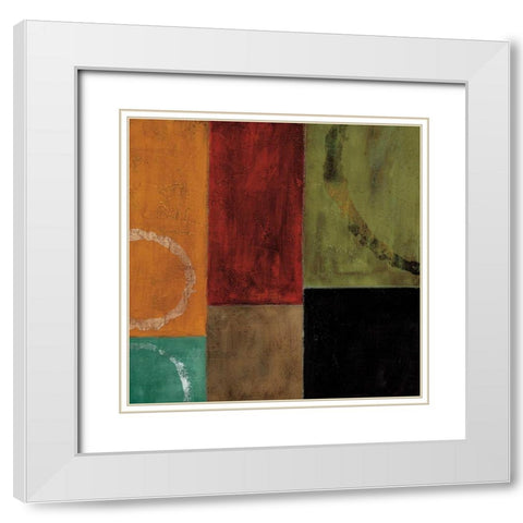 Harvest II White Modern Wood Framed Art Print with Double Matting by Blake, W.