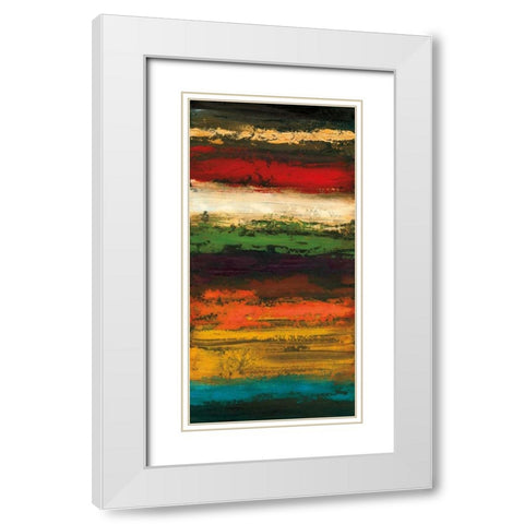 Nightlite II White Modern Wood Framed Art Print with Double Matting by Blake, W.