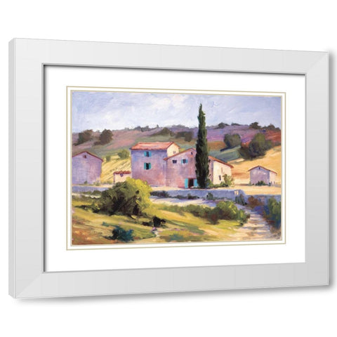 At the End of the Path White Modern Wood Framed Art Print with Double Matting by Curt, Brigitte