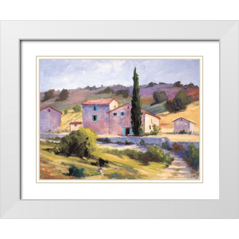 At the End of the Path White Modern Wood Framed Art Print with Double Matting by Curt, Brigitte