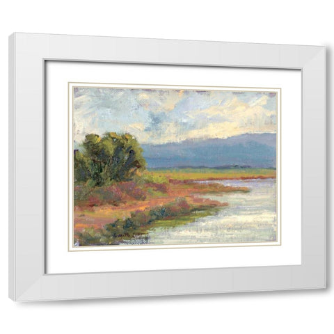 Jewels of the Wetlands Series One White Modern Wood Framed Art Print with Double Matting by Curt, Brigitte