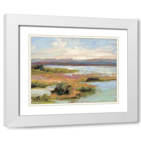 Jewels of the Wetlands Series One White Modern Wood Framed Art Print with Double Matting by Curt, Brigitte