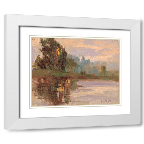 Jewels of the Wetlands Series One White Modern Wood Framed Art Print with Double Matting by Curt, Brigitte