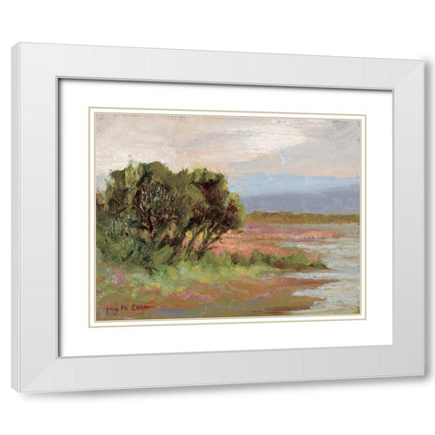 Jewels of the Wetlands Series One White Modern Wood Framed Art Print with Double Matting by Curt, Brigitte