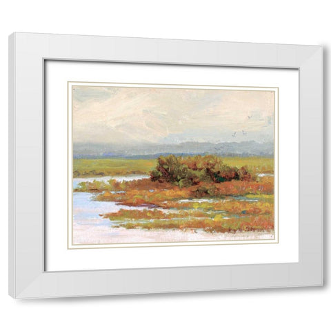 Jewels of the Wetlands Series One White Modern Wood Framed Art Print with Double Matting by Curt, Brigitte