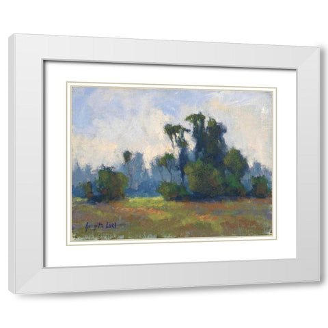 Rivages Series I White Modern Wood Framed Art Print with Double Matting by Curt, Brigitte