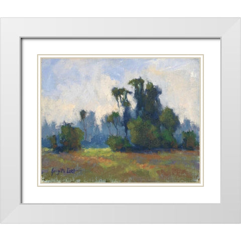 Rivages Series I White Modern Wood Framed Art Print with Double Matting by Curt, Brigitte
