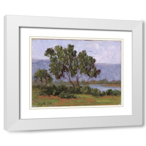 Rivages Series I White Modern Wood Framed Art Print with Double Matting by Curt, Brigitte