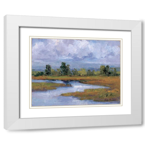 Rivages Series II White Modern Wood Framed Art Print with Double Matting by Curt, Brigitte