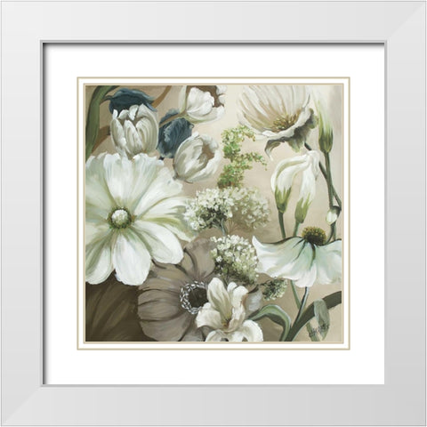 Tranquility Song White Modern Wood Framed Art Print with Double Matting by Charles, Beth
