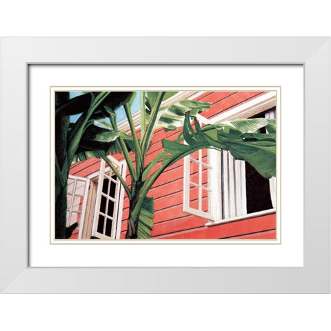Tropical Breeze White Modern Wood Framed Art Print with Double Matting by Canning, John