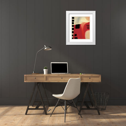 Circus I White Modern Wood Framed Art Print with Double Matting by Clouden, Jo