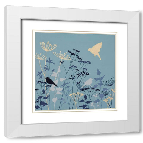Taking Flight I White Modern Wood Framed Art Print with Double Matting by Charlotte, Joanna