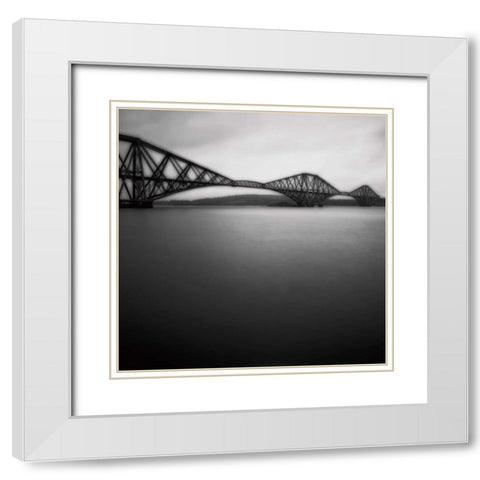 Forth Rail Bridge I White Modern Wood Framed Art Print with Double Matting by Cook, Jamie