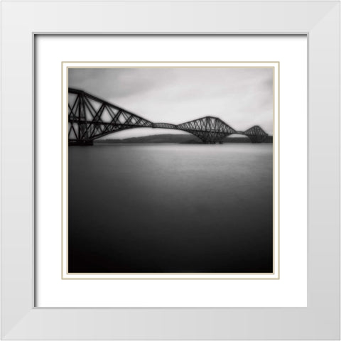 Forth Rail Bridge I White Modern Wood Framed Art Print with Double Matting by Cook, Jamie
