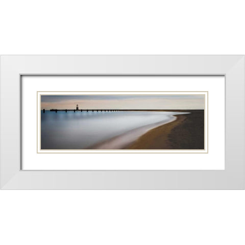 Fading Light White Modern Wood Framed Art Print with Double Matting by Cook, Jamie