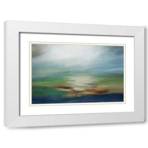 First Light White Modern Wood Framed Art Print with Double Matting by DAguiar, Stacy