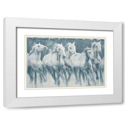 Equine Journey White Modern Wood Framed Art Print with Double Matting by DAguiar, Stacy