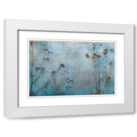 Absence of Sound White Modern Wood Framed Art Print with Double Matting by DAguiar, Stacy