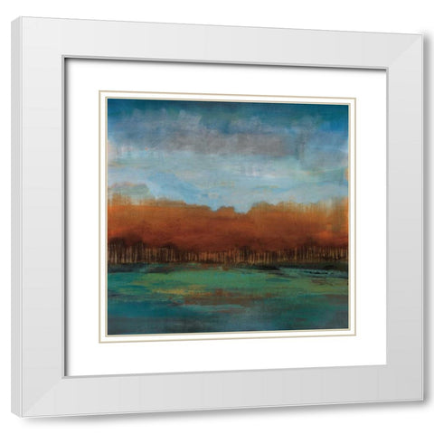 Traveling To The Edge White Modern Wood Framed Art Print with Double Matting by DAiguar, Stacy
