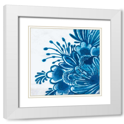 Delft Design I White Modern Wood Framed Art Print with Double Matting by Damen, Sue