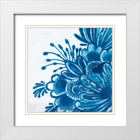Delft Design I White Modern Wood Framed Art Print with Double Matting by Damen, Sue