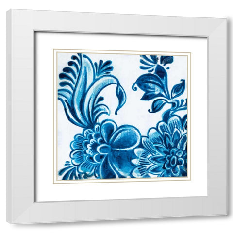 Delft Design IV White Modern Wood Framed Art Print with Double Matting by Damen, Sue