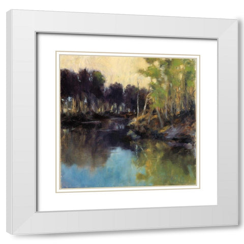 Quiet Settles In White Modern Wood Framed Art Print with Double Matting by Ealley, Doug