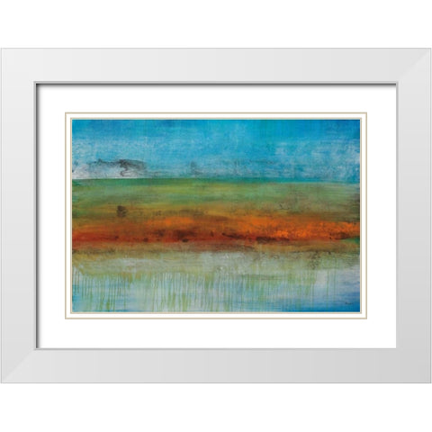 Brisbane White Modern Wood Framed Art Print with Double Matting by Foreman, Brent