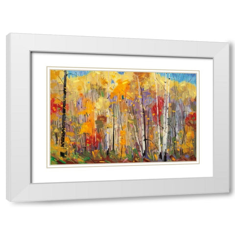 Disco White Modern Wood Framed Art Print with Double Matting by Forsythe, Graham