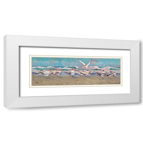 The Late Comer White Modern Wood Framed Art Print with Double Matting by Forsythe, Graham