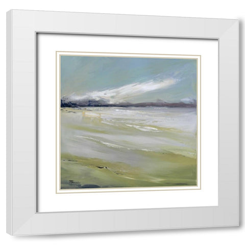 New Beginning White Modern Wood Framed Art Print with Double Matting by Fournier, Joyce