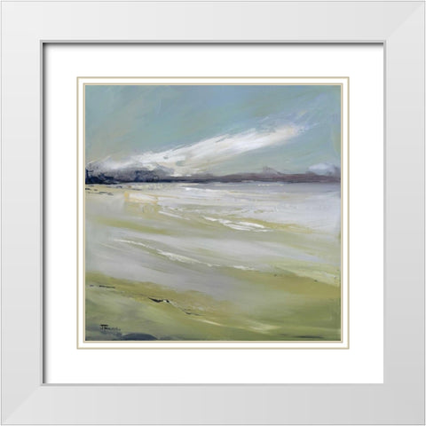 New Beginning White Modern Wood Framed Art Print with Double Matting by Fournier, Joyce