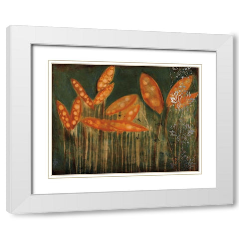 Garden White Modern Wood Framed Art Print with Double Matting by Flynn, Jenn