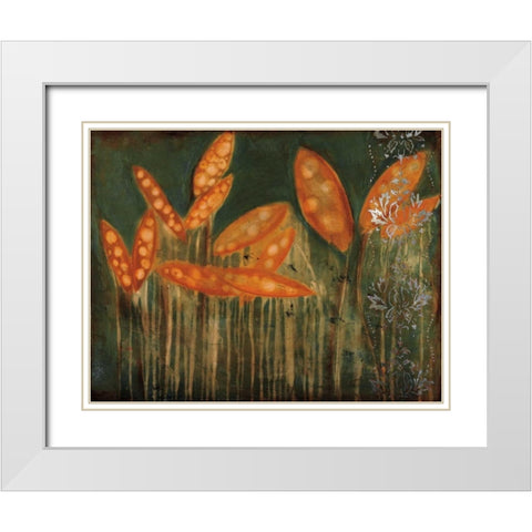 Garden White Modern Wood Framed Art Print with Double Matting by Flynn, Jenn