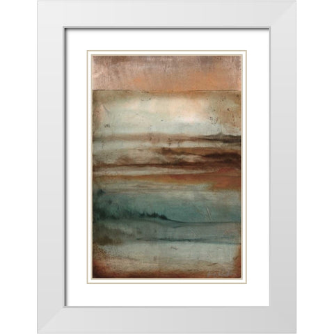 Inlet White Modern Wood Framed Art Print with Double Matting by Flynn, Jenn
