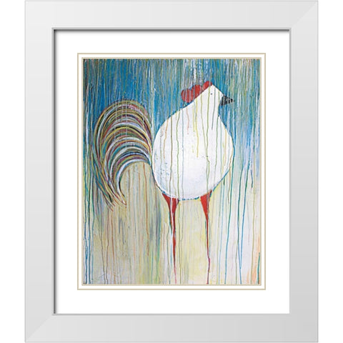 Morning Glory I White Modern Wood Framed Art Print with Double Matting by Fortson, Kathryn