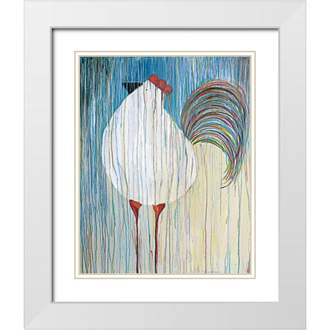 Morning Glory II White Modern Wood Framed Art Print with Double Matting by Fortson, Kathryn